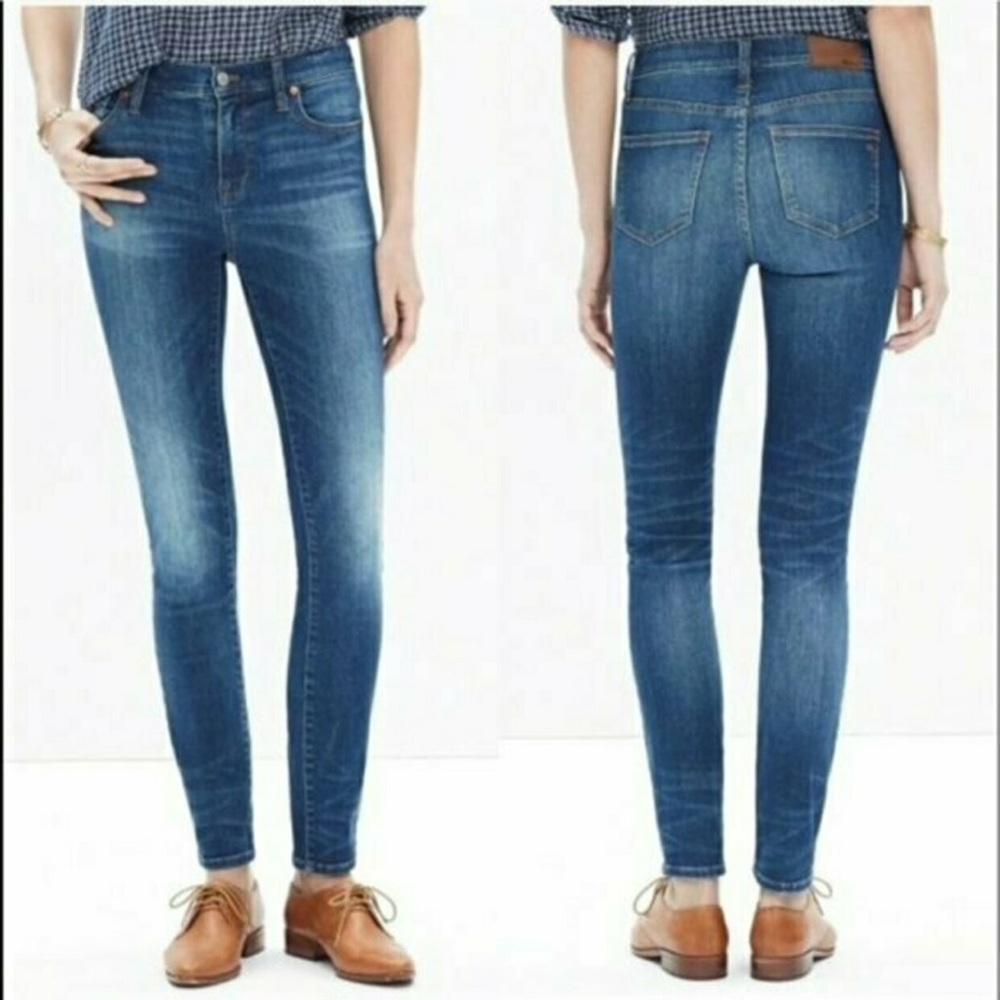 Madewell High Riser Skinny Jeans in Dayton Dark Wash 26